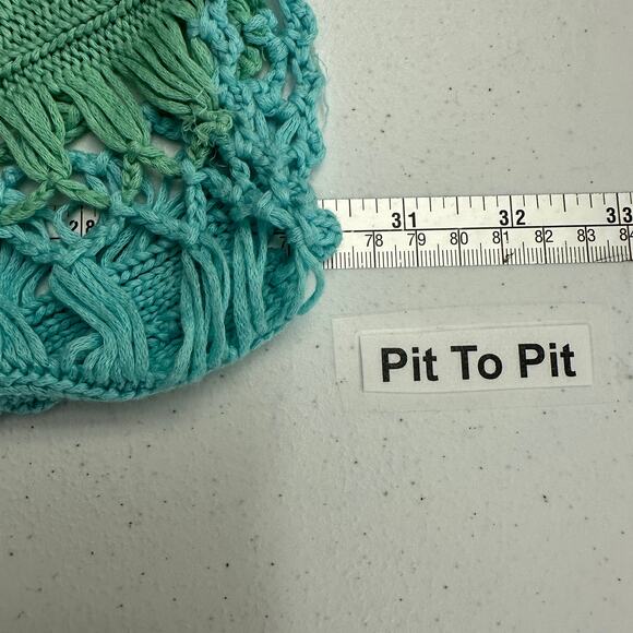 Vivid Collection Womens Top Size L Boho Festival Crochet Colorblock Beachy - Picture 6 of 7